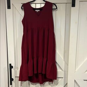 Burgundy Sleeveless Dress